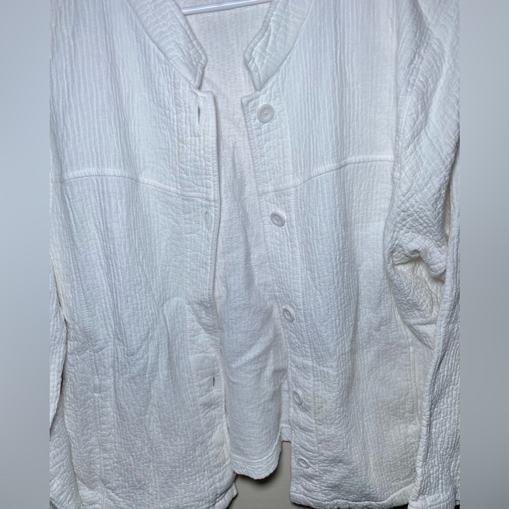 Women’s Focus Waffle Pattern Off White Cream Size 100% Cotton‎ Size XL